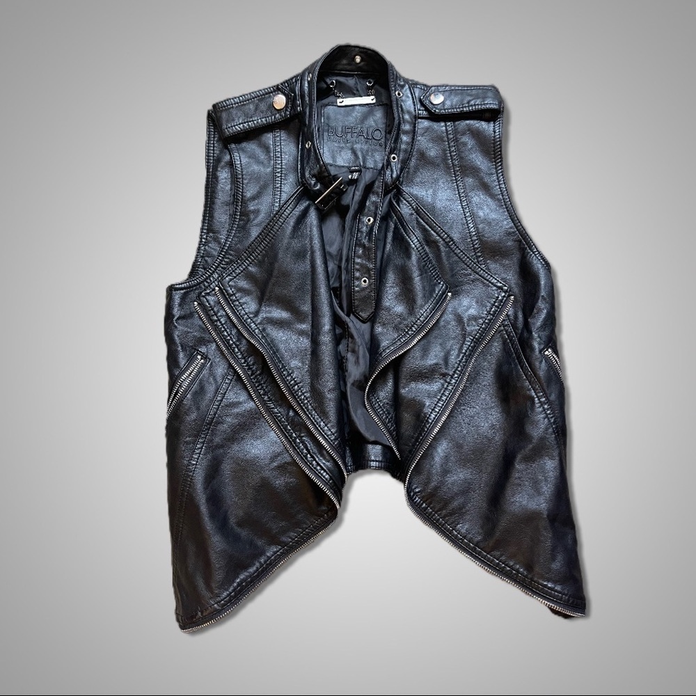 Faux Leather moto vest